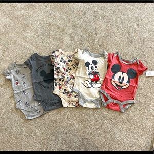 NWT Mickey Mouse onesie bundle